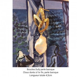 BOUCLES Dufy perle baroque