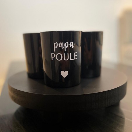 Personnalisable : BOUGIE NOIRE PARFUMEE RONDE