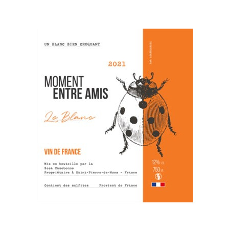 "MOMENT ENTRE AMIS" 2022 - blanc - 1 bouteille