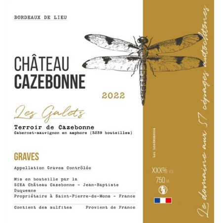 GALETS DE CAZEBONNE 2022 - rouge - 1 bouteille